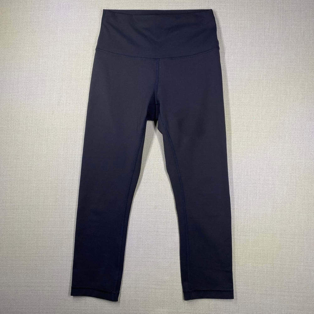 Lululemon Wunder Train High-Rise Crop 21" Black Everlux Leggings LW6BF7S Size 6